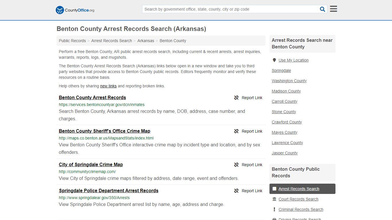 Arrest Records Search - Benton County, AR (Arrests & Mugshots)